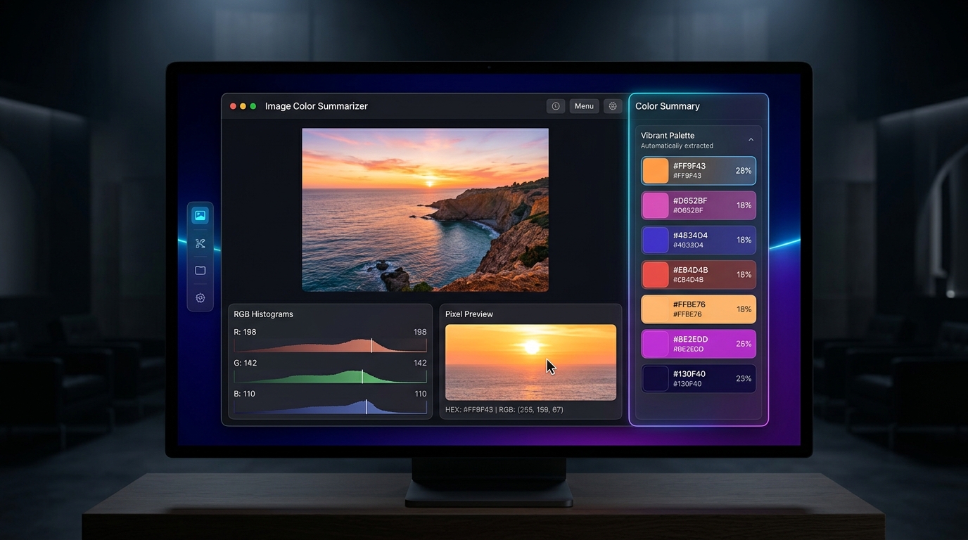 Image Color Summarizer Interface on Retina Display